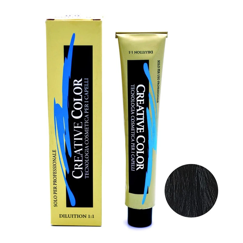 رنگ مو کریتیو شماره 1/0 حجم 100 میلی‌لیتر رنگ مشکی