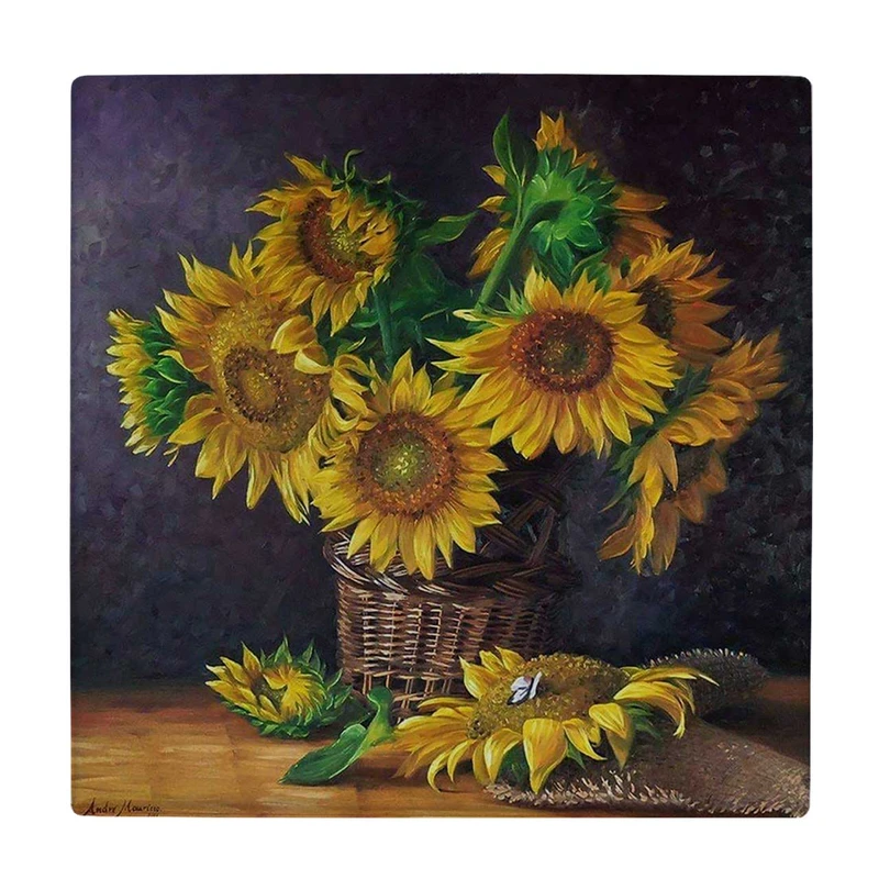 زیر لیوانی  طرح گلدان گل آفتابگردان کد    6229803_5860