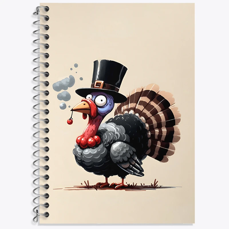 دفتر زبان 50 برگ خندالو مدل سه خط طرح بوقلمون بامزه کد N5501