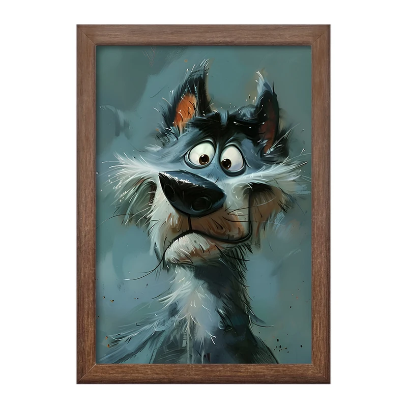 تابلو خندالو طرح سگ خنگ کد F6564