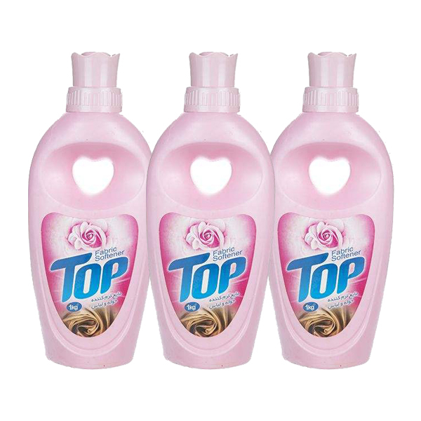 نرم کننده حوله و لباس تاپ مدل Pink حجم 1000 میلی لیتر بسته 3 عددی 