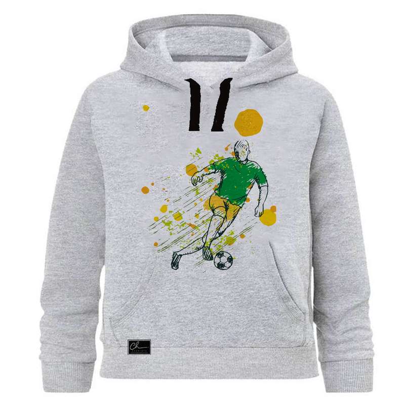 هودی پسرانه طرح football کد J126 رنگ طوسی