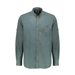 پیراهن آستین بلند مردانه گنت مدل جین 02010076