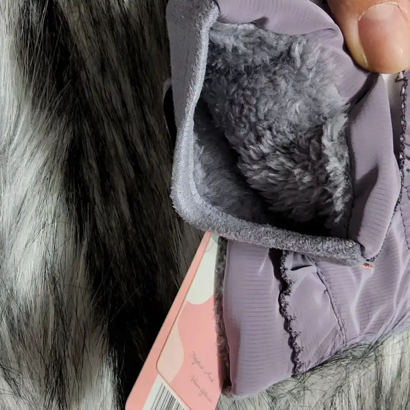 دستکش زنانه مدل ساتن کد GL077 رنگ خاکستری