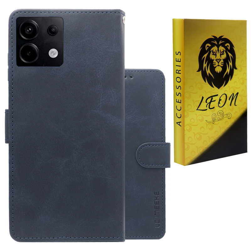 کیف کلاسوری لئون مدل Gira Oro مناسب برای گوشی موبایل شیائومی Poco M6 Pro 4G