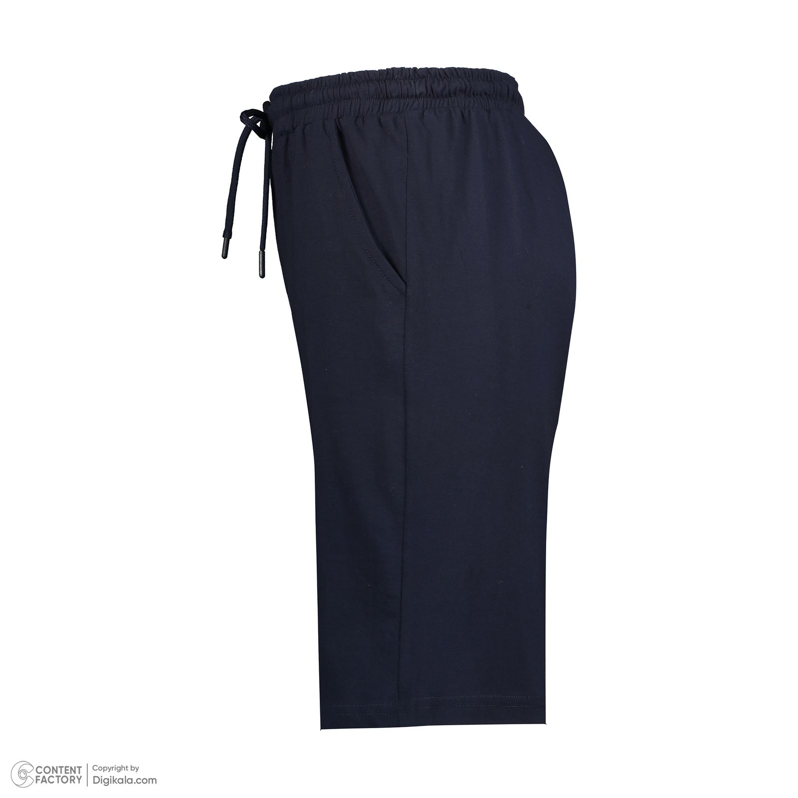 ست تی شرت و شلوارک مردانه مادر مدل ریپل رنگ سرمه ای - - 8