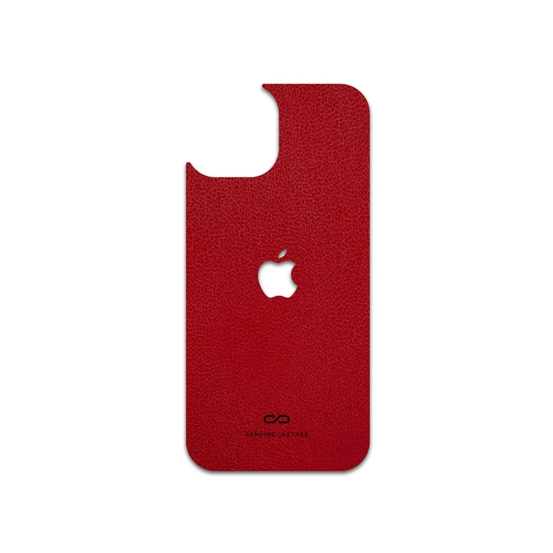 برچسب پوششی ماهوت مدل Red-Leather مناسب برای گوشی موبایل اپل iPhone 15