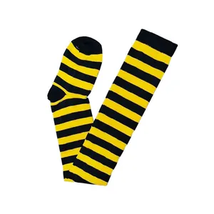 جوراب ساق بلند زنانه مدل بالای زانو راه راه زنبوری