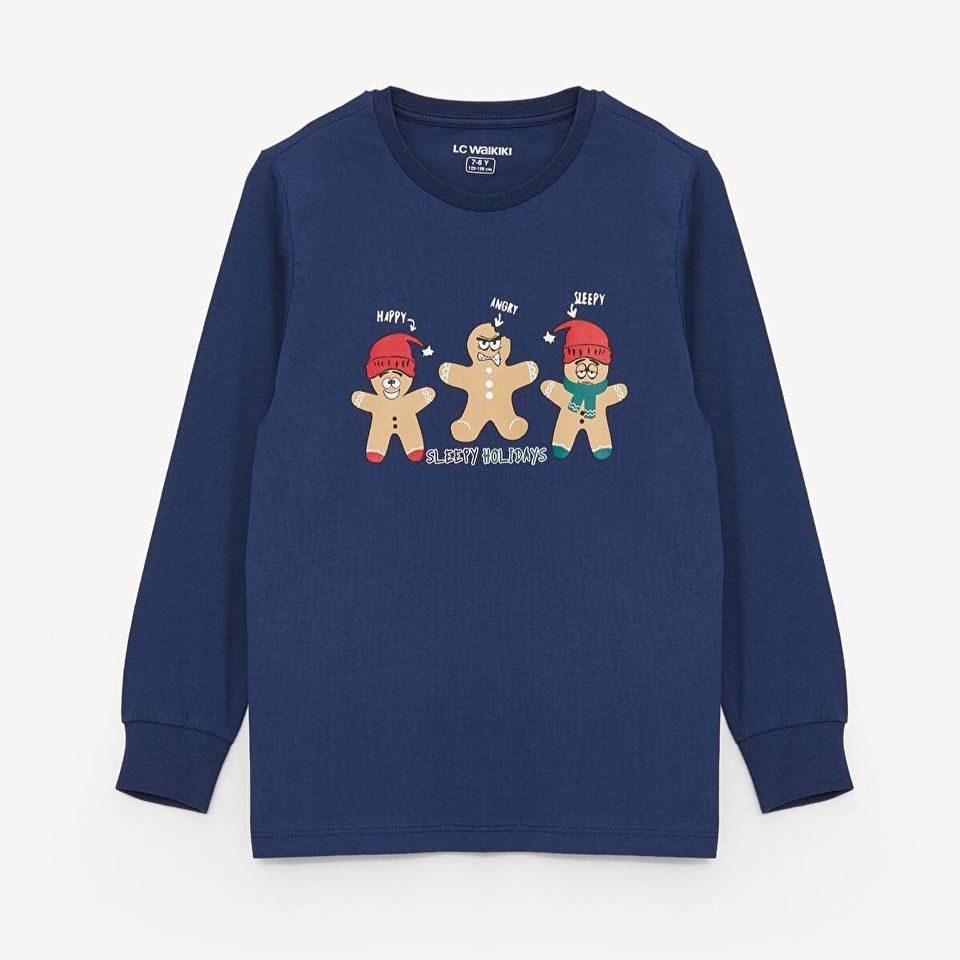 تی شرت آستین بلند پسرانه ال سی وایکیکی مدل 1W0793Z4 -  - 2