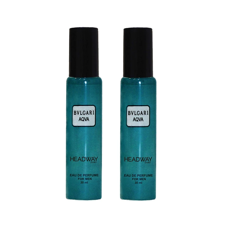عطر جیبی مردانه هدوی استوری مدل آکوا بولگاری حجم 30  میلی لیتر مجموعه 2 عددی