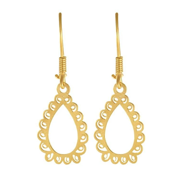 گوشواره عصایی طلا 18 عیار زنانه نیکان گلد مدل DF 930