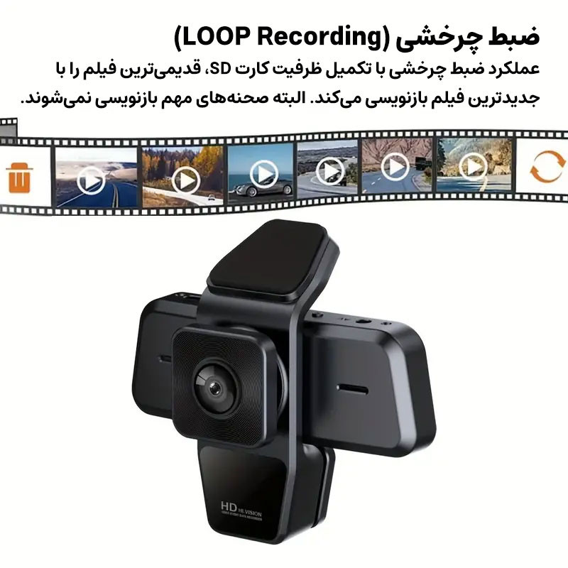 دوربین فیلم برداری ثبت وقایع خودرو مدل RoadLens-S18