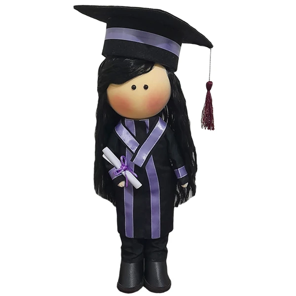 عروسک مدل روسی طرح دختر فارغ التحصیل کد dg_127 ارتفاع 30 سانتی متر