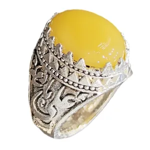 انگشتر مردانه مدل سنگ عقیق کد 700