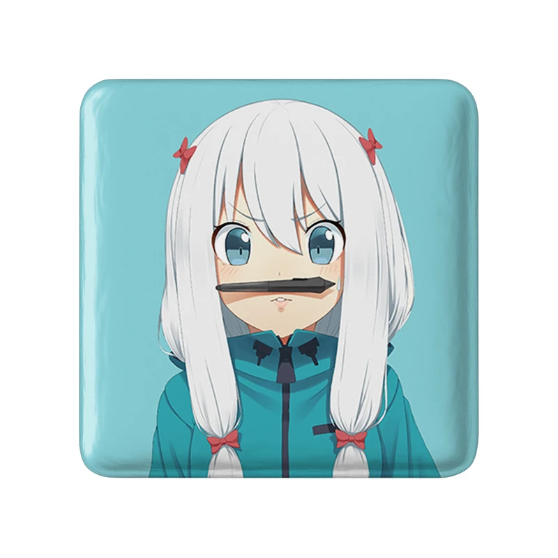 مگنت خندالو طرح ساگیری انیمه ارومانگا سنسی Eromanga Sensei  مدل مربعی کد 22716