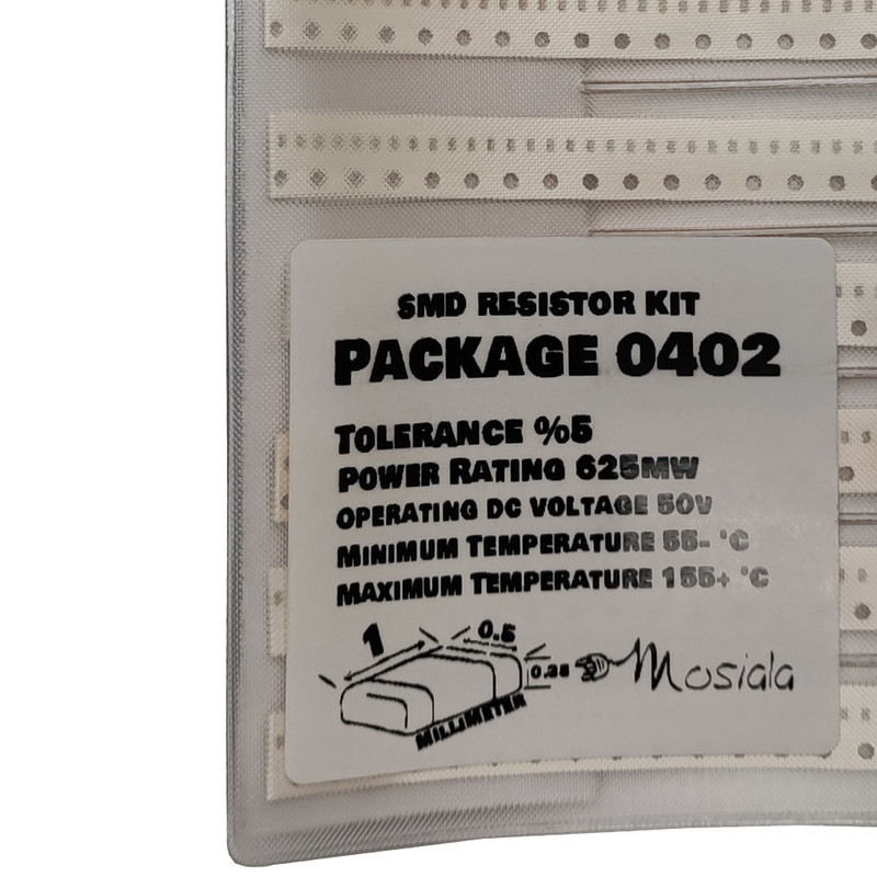 پک مقاومت SMD مصیعلا مدل 0402 بسته 600 عددی