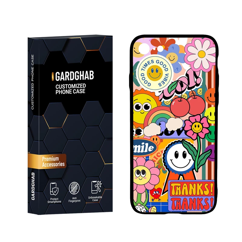  کاور گارد قاب مدل پشت گلس فانتزی مناسب برای گوشی موبایل اپل iPhone 7 / 8 / SE 2020 / SE 2022