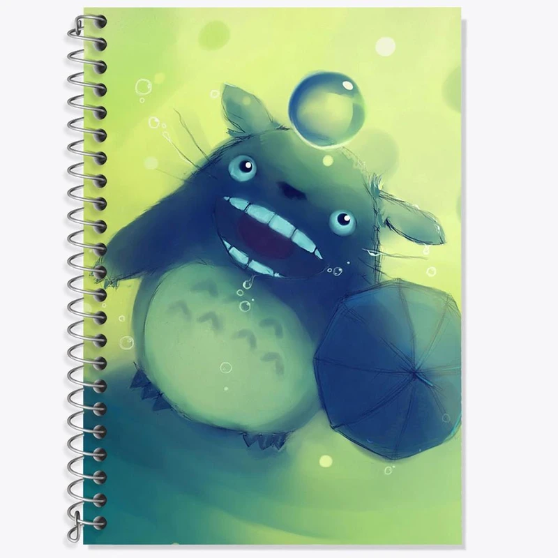 دفتر زبان 50 برگ خندالو مدل سه خط طرح انیمه همسایه من توتورو My Neighbor Totoro کد 30249