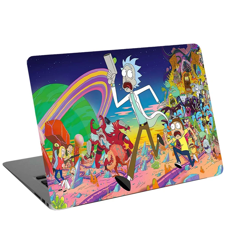 استیکر لپ تاپ طرح rick and morty G-2128 مناسب برای لپ تاپ 15.6 اینچ 