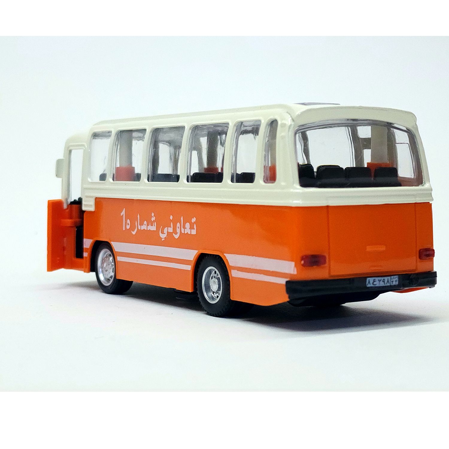  ماشین بازی مدل فلزی اتوبوس طرح بنز قدیم -  - 6