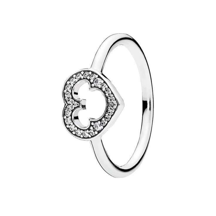  انگشتر طلا 18 عیار زنانه قیراط طرح قلب کد GH3654
