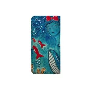 کیف پول مدل دست دوز طرح ماهی و قایق کد mhs008