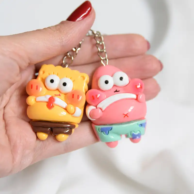 جاکلیدی دلنار گالری مدل پاتریک و باب اسفنجی بسته دو عددی