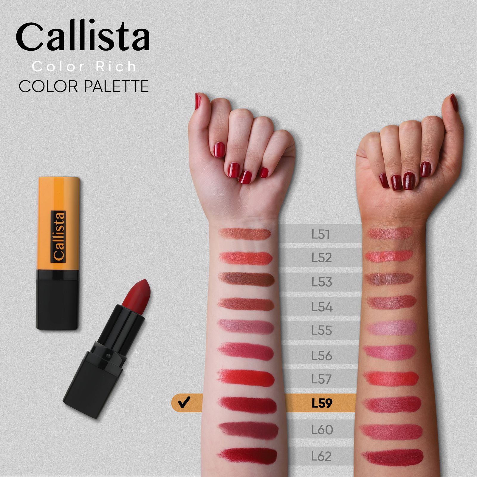 رژ لب جامد کالیستا سری Color Rich شماره L59 -  - 2