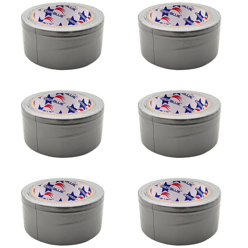 چسب پهن برزنتی استار بلو مدل SB-25Y عرض 5 سانتی متر مجموعه 6 عددی