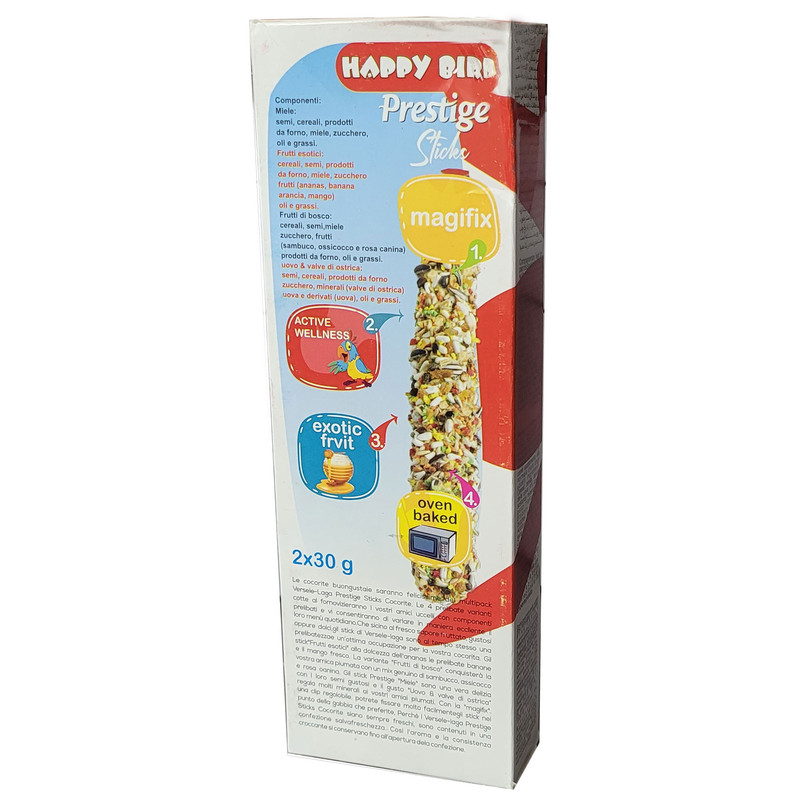 تشویقی طوطی هپی برد مدل استیک پرستیژ کد 01 وزن 60 گرم