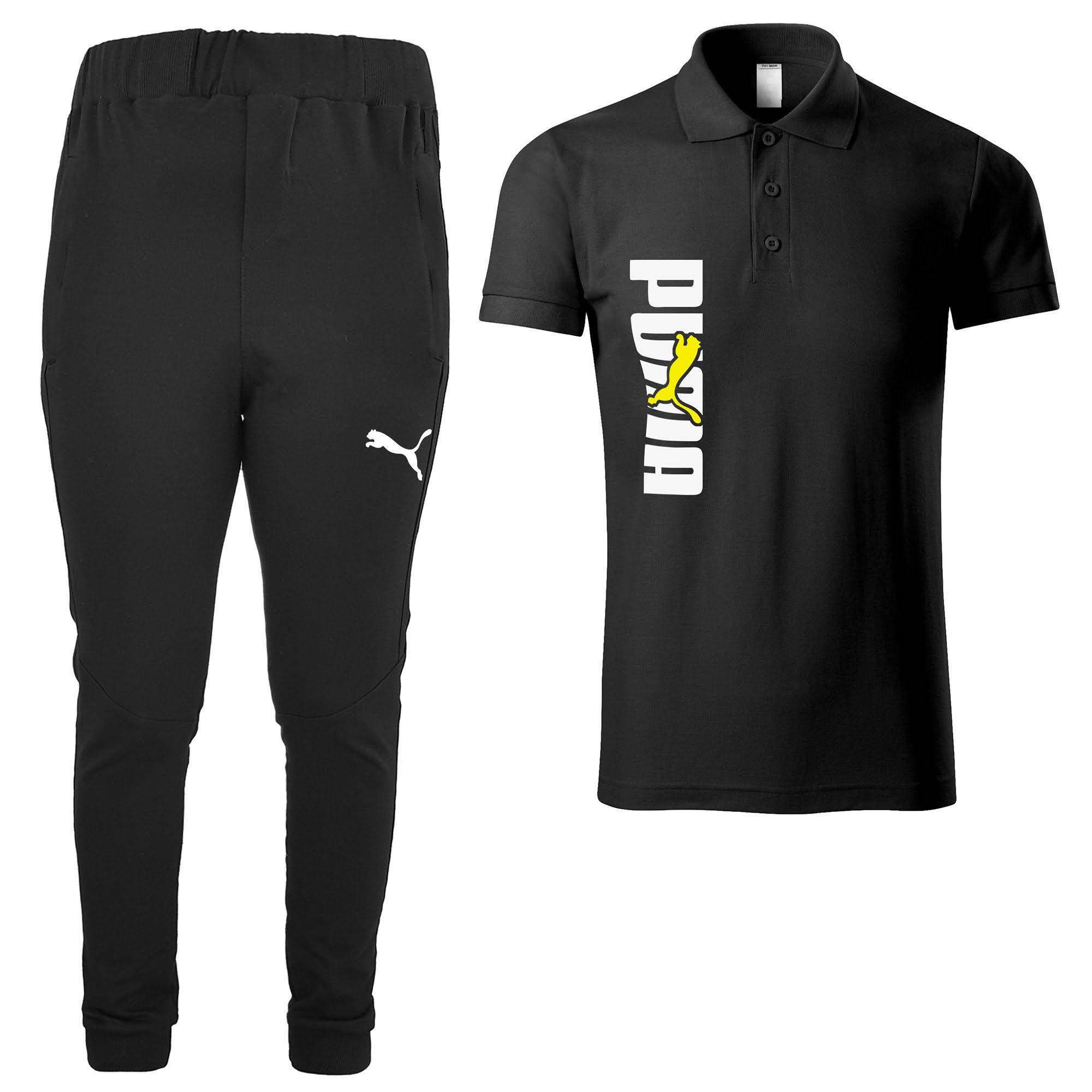 ست پولوشرت و شلوار مردانه مدل 00506143 رنگ مشکی