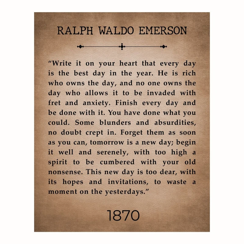 پوستر مدل  رالف والدو امرسون - روی قلبت بنویس 