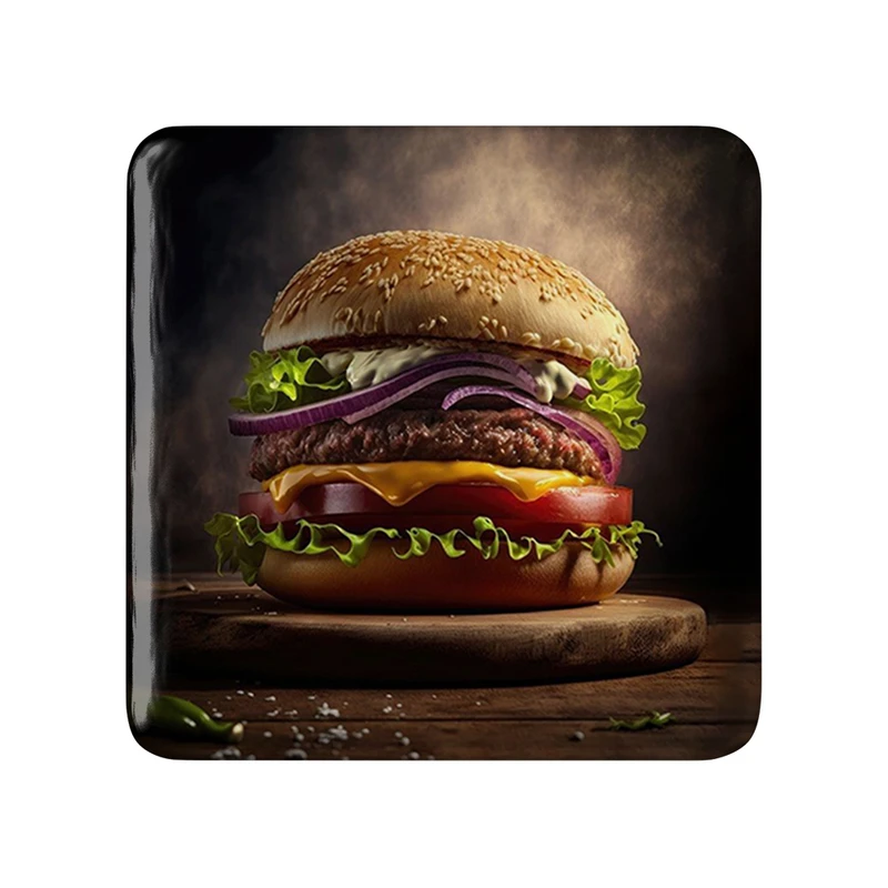 پیکسل خندالو طرح فست فود مدل مربعی کد 31052