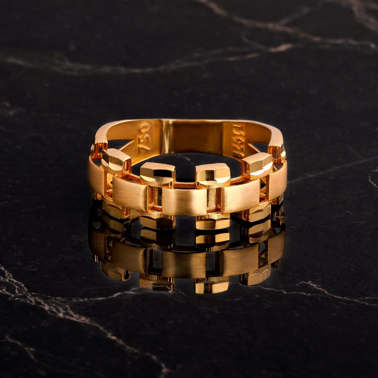 انگشتر طلا 18 عیار زنانه جواهری سون مدل 3918 -  - 2