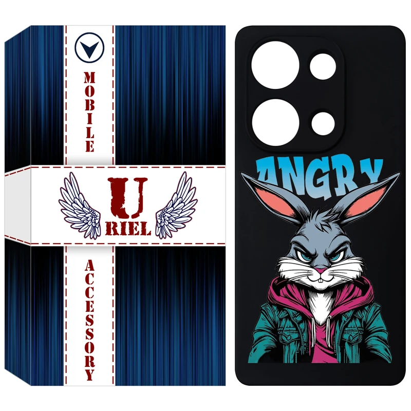 کاور یوریل مدل KSH کد 51 طرح خرگوش مناسب برای گوشی موبایل شیائومی Redmi Note 13 Pro 4G / Poco M6 Pro 4G