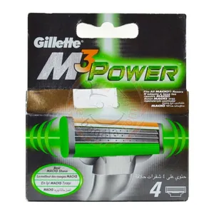 تیغ یدک اصلاح ژیلت مدل پاور M3 power بسته 4 عددی