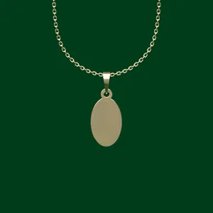 گردنبند طلا 18 عیار زنانه مدوپد مدل بیضی کد FF2-1-1222