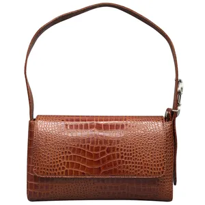 کیف دوشی زنانه سی یِنا مدل چرم کروکو کد 3081