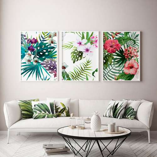 تابلو سالی وود طرح رنگ و لعاب استوا کد T111313 مجموعه 3 عددی