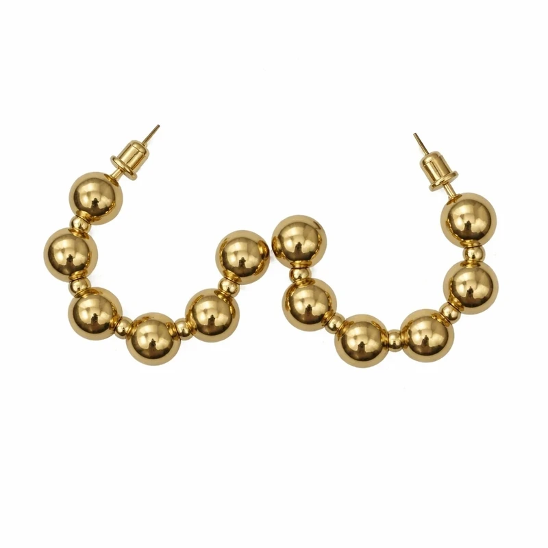 گوشواره حلقه‌ای زنانه مدل توپی