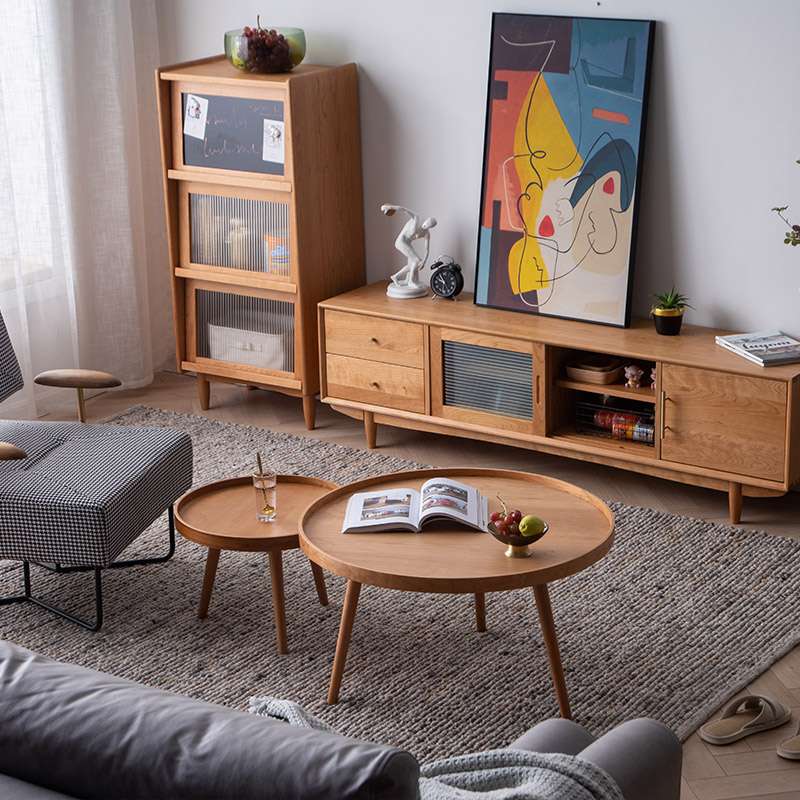 میز جلومبلی فریازان دکور مدل لومیر R80&50 مجموعه دو عددی