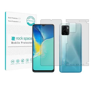 Rock space HyGEL model Hydrogel screen protector suitable for Vivo Y15s mobile phone along with the back protector