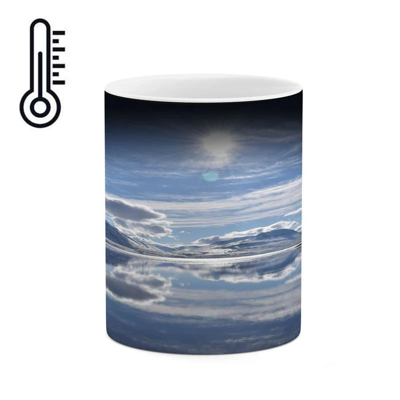 ماگ حرارتی کاکتی مدل منظره برفی کد mgh14917