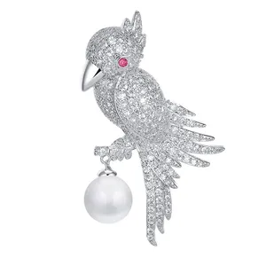 سنجاق سینه زنانه گالری شمرون مدل پرنده کد BRC081S0