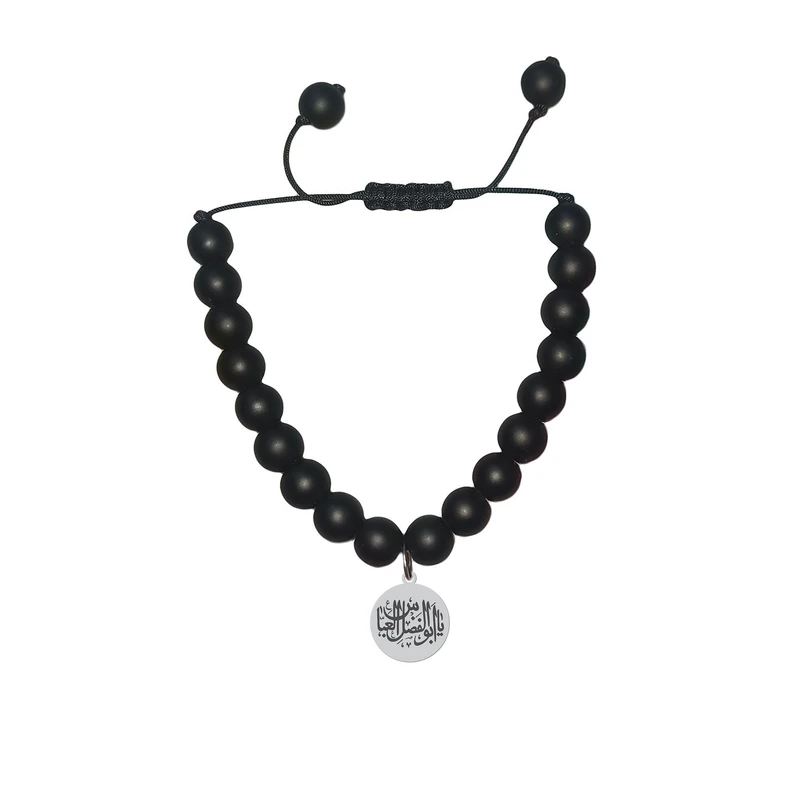 دستبند مهره‌ای هایکا مدل مذهبی یا ابوالفضل عباس کد bg.jh 89