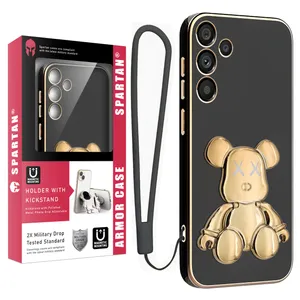 Spartan Teddy Bear Cover For Samsung Galaxy A54 With Strap