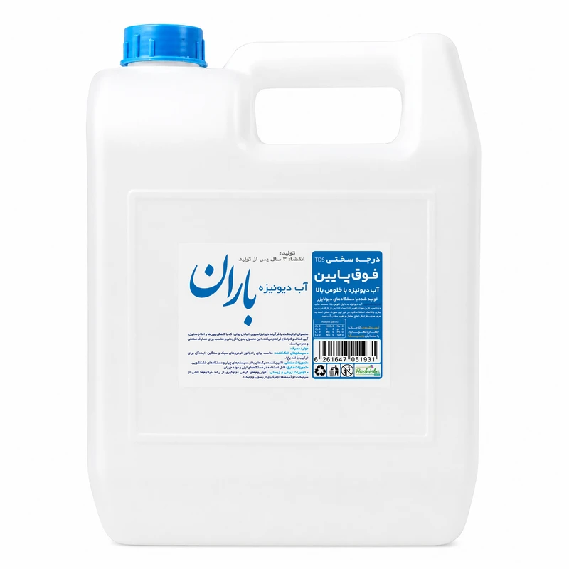 آب دیونیزه بـاران کد bd حجم 3400 میلی لیتر