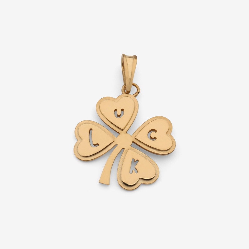 آویز گردنبند طلا 18 عیار زنانه روبی آرت گالری طرح برگ کد 113