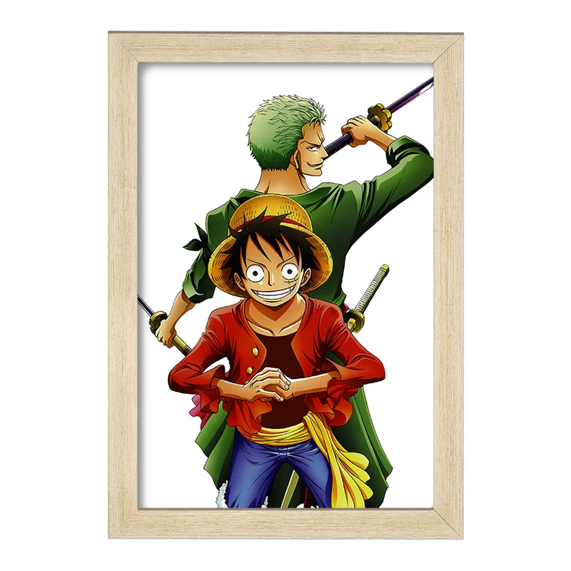 تابلو خندالو مدل لوفی و زورو انیمه وان پیس One Piece  کد 11443