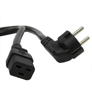 کابل برق 3 پین سرور منبع تغذیه مدل EU-C19 3Gx2.5MM طول 1.5 متر